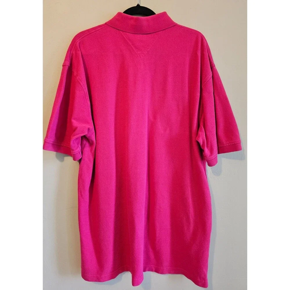 TOMMY HILFIGER Polo Adult polo Shirt XL Extra Large Men's 2005, pink - Picture 2 of 6